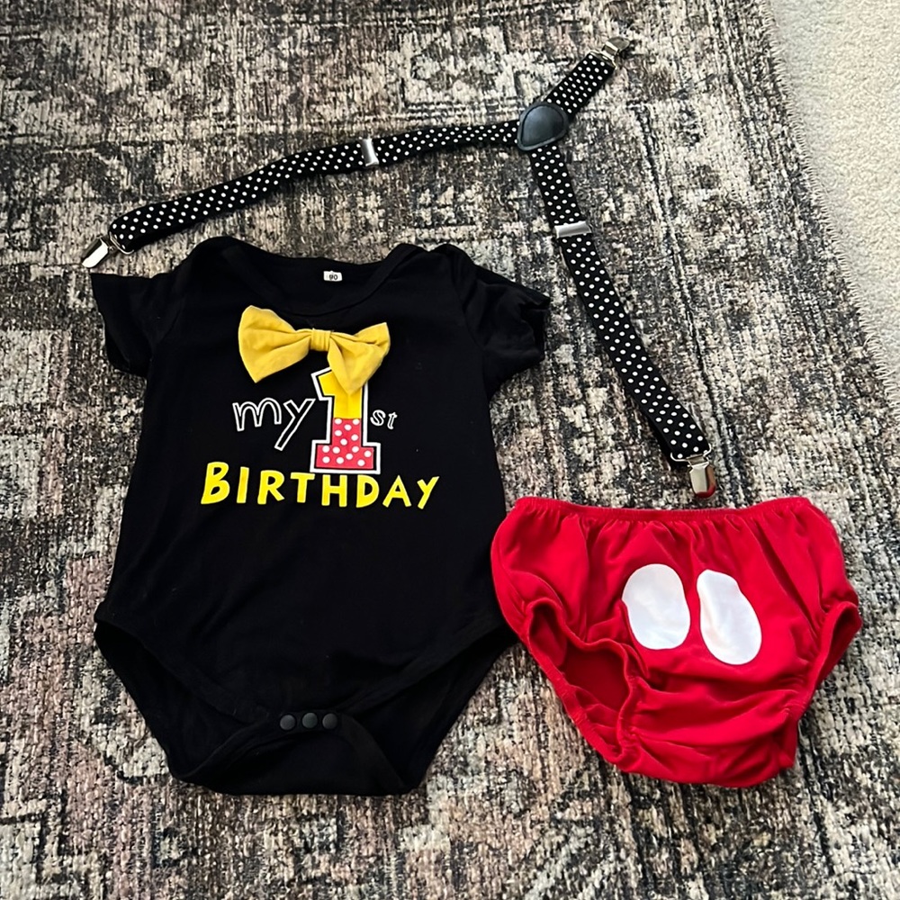 Mickey Mouse 1st Birthday outfit